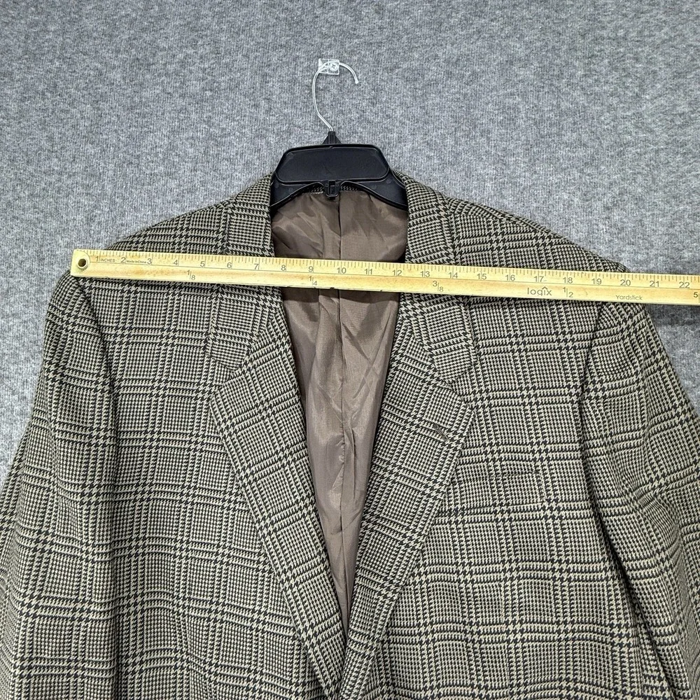 Giovanni Valentino Cashmere Glen Plaid Tweed Jacket Sport‎ Coat Brown 44